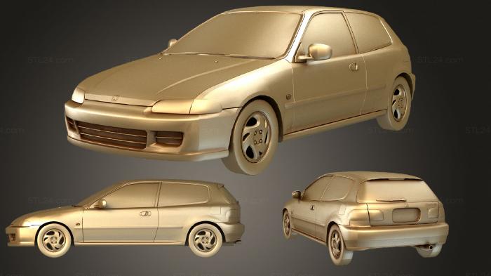 Автомобили и транспорт (Honda Civic DX EG6, CARS_1885) 3D модель для ЧПУ станка